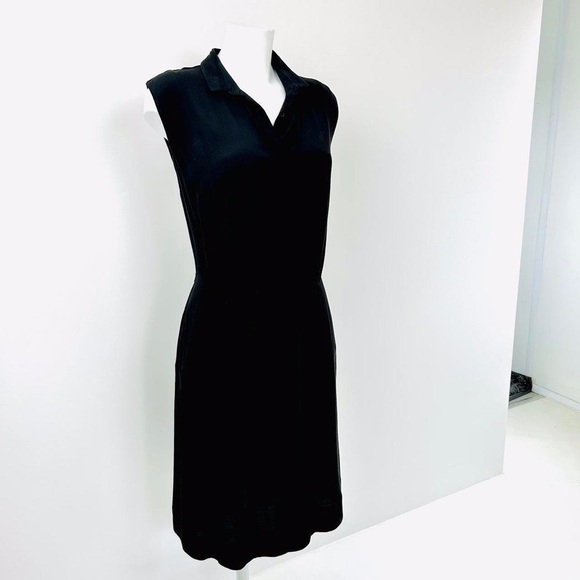 & Other Stories womens Black dress UK12 Fit & Flare Midi Simple Minimalist style - Picture 5 of 8